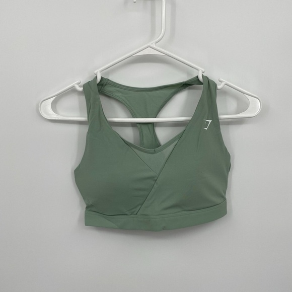 NWOT Never Worn Gymshark Women's Green Sports Bra size M - Picture 5 of 7